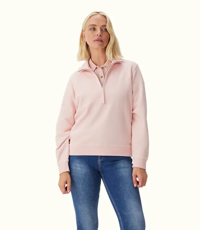 R.M. Williams, Trickett 1/4 Zip Sweatshirt - (Rose Smoke)