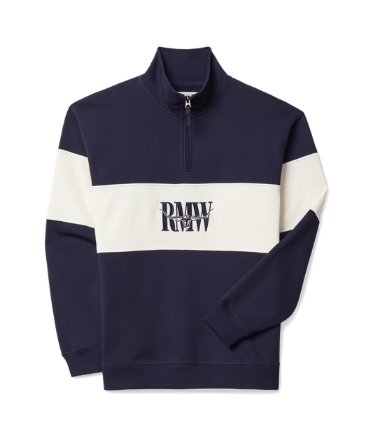 R.M. Williams Heritage 1/4 Zip Sweatshirt in Navy
