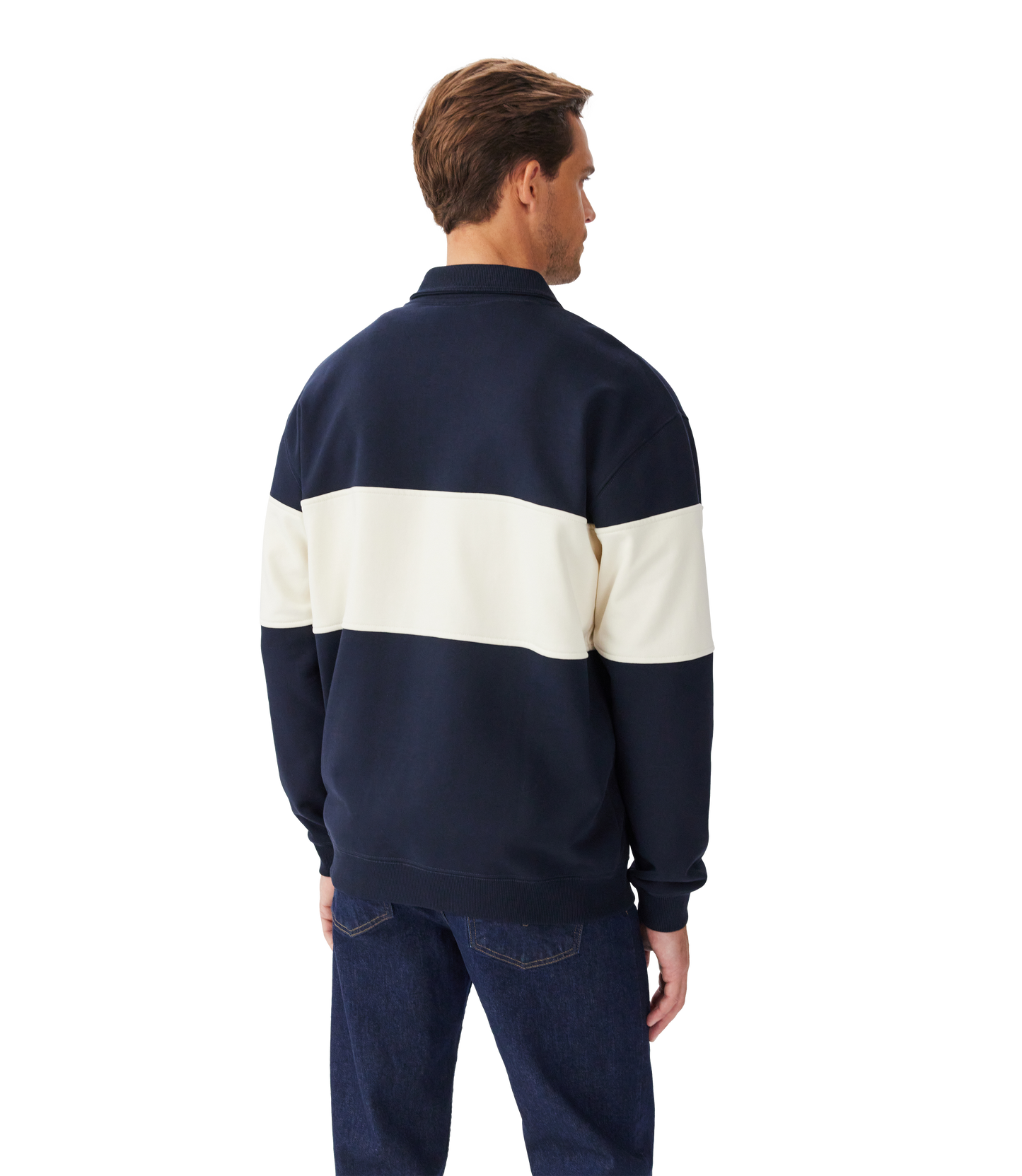 R.M. Williams Heritage 1/4 Zip Sweatshirt in Navy