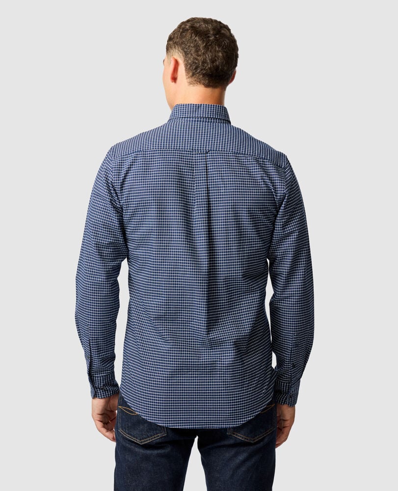 Rodd & Gunn, the Gunn Check Oxford 5 in Midnight