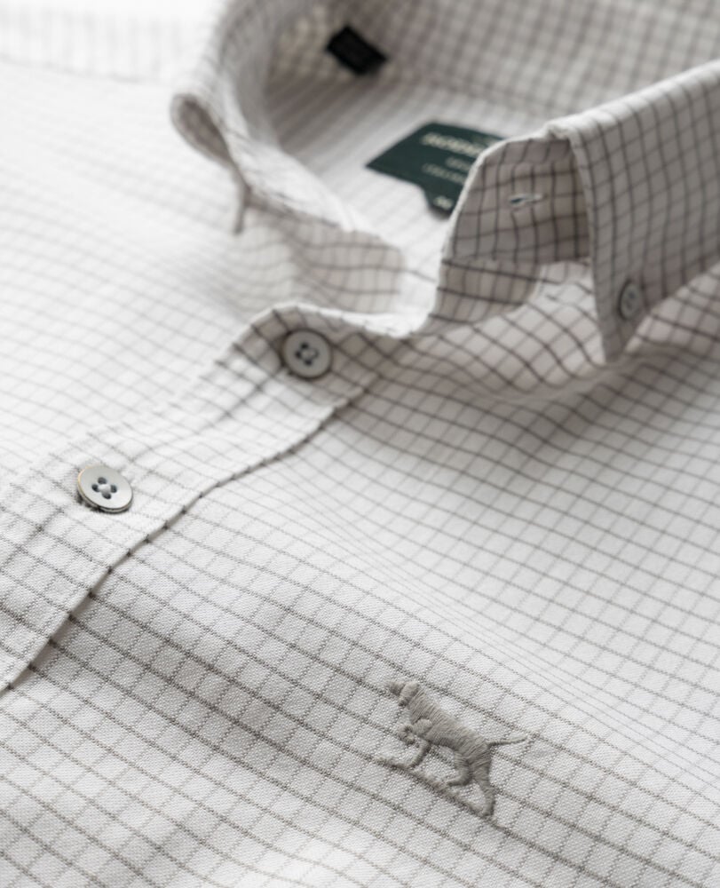 Rodd & Gunn, the Gunn Check Oxford 5 in Pebble