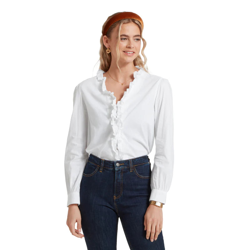 Schoffel Ladies, the Beccles Blouse in White