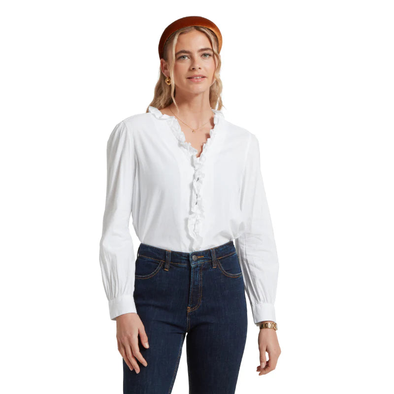 Schoffel Ladies, the Beccles Blouse in White