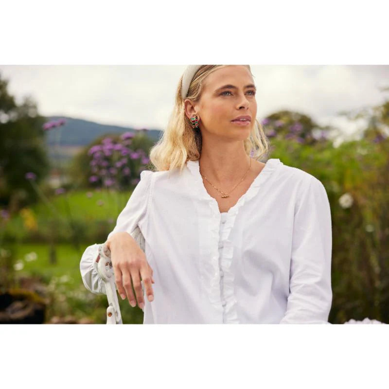 Schoffel Ladies, the Beccles Blouse in White