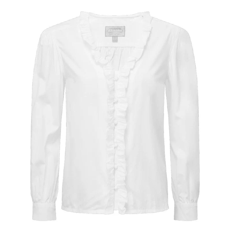 Schoffel Ladies, the Beccles Blouse in White