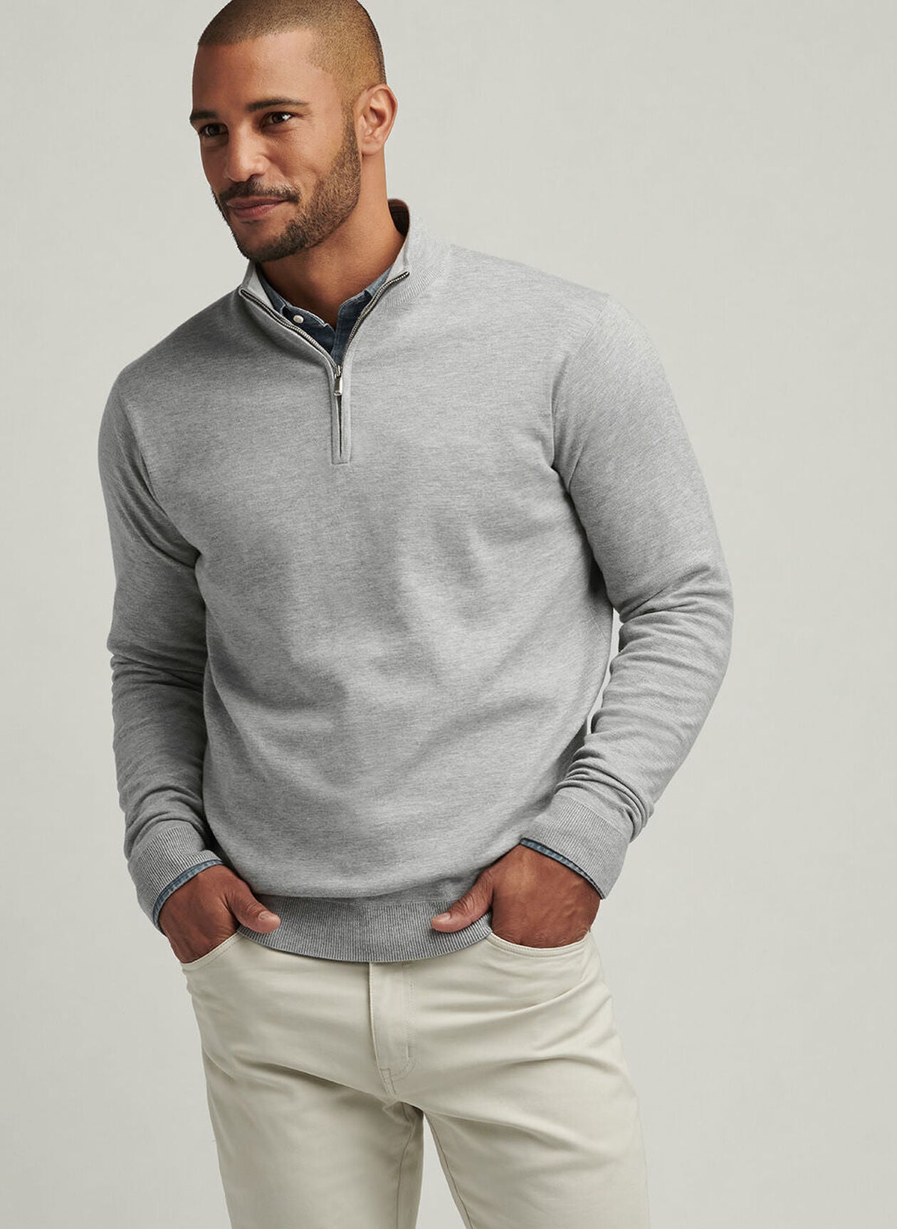 Peter Millar, The Coolspun Cotton Quarter-Zip Sweater