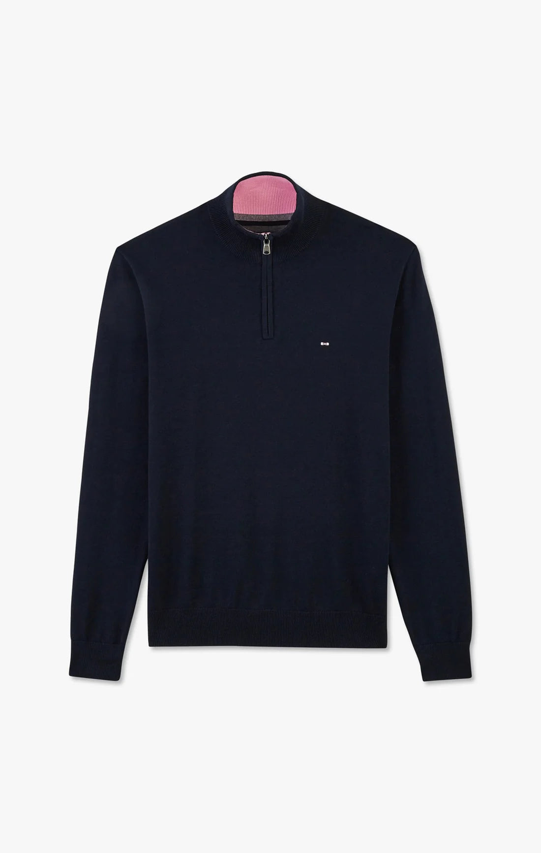 Eden Park Knitwear - Navy blue cotton Half Zip neck sweater