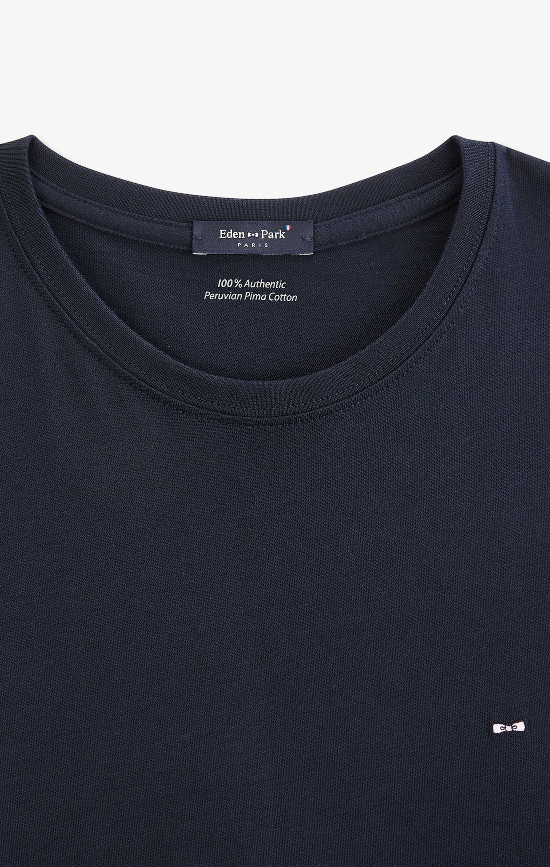 Eden Park T-Shirts Navy blue round neck short sleeve t-shirt