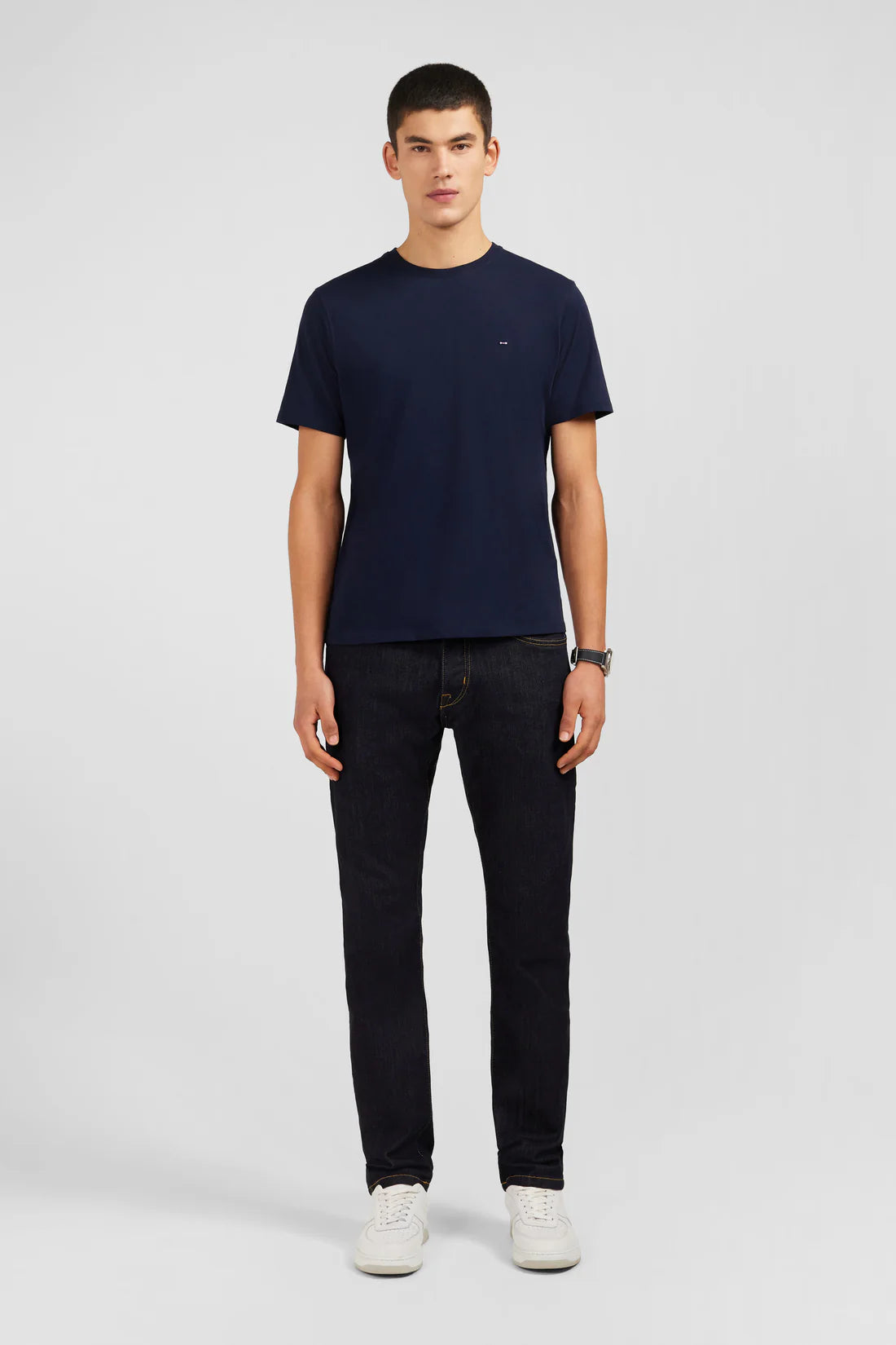 Eden Park T-Shirts Navy round neck short sleeve t-shirt