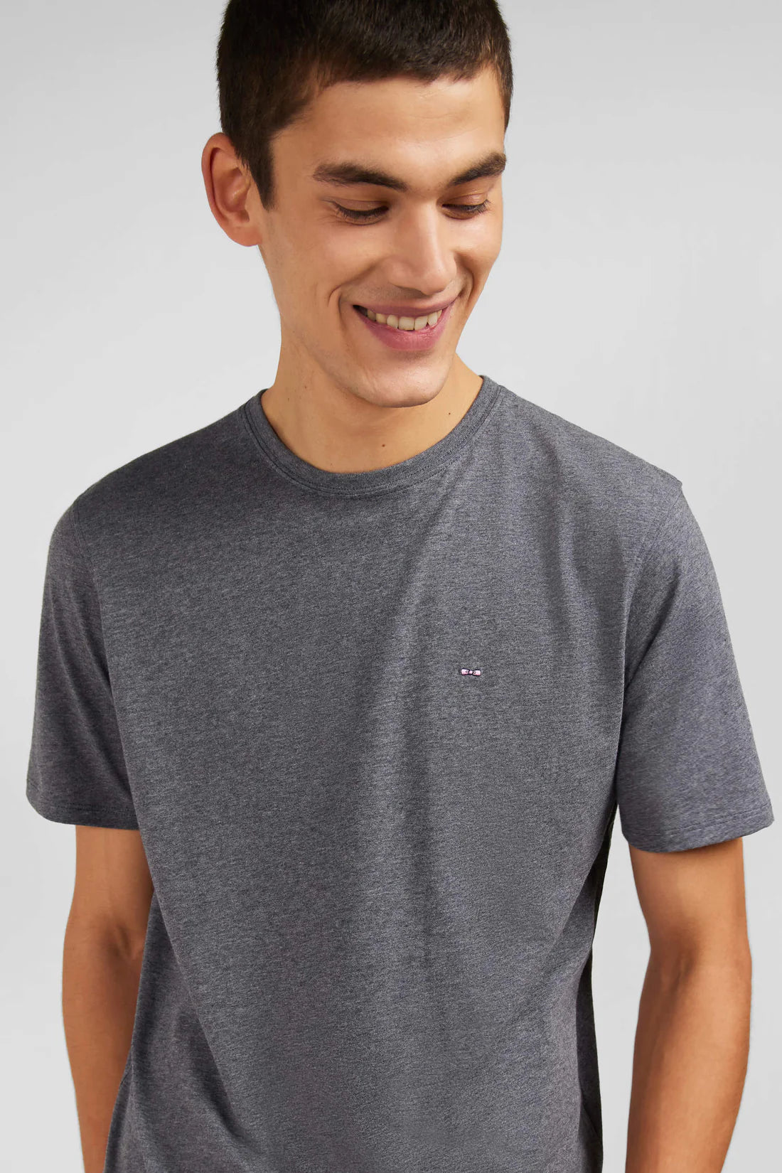 Eden Park T-Shirts Grey round neck short sleeve t-shirt