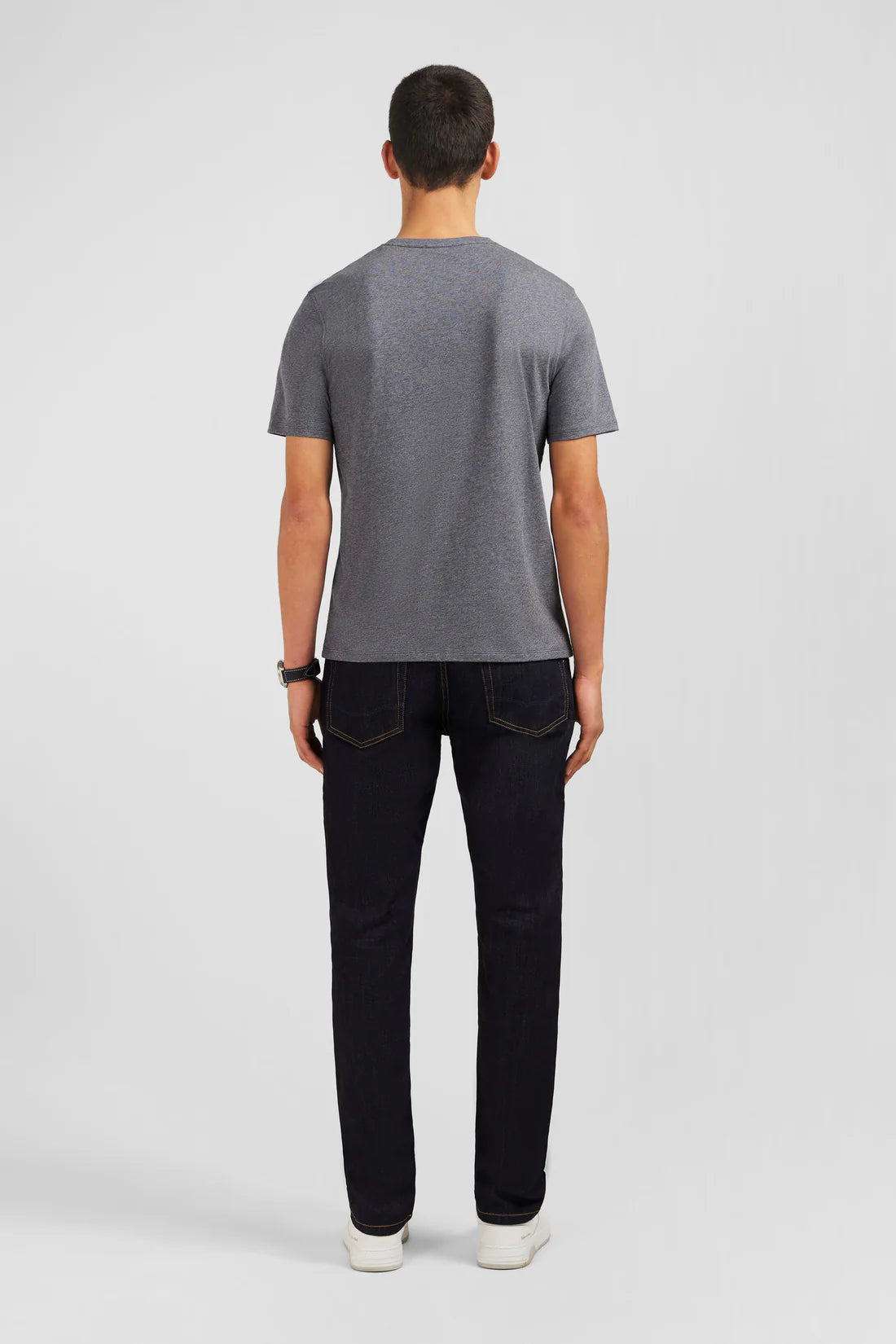 Eden Park T-Shirts Grey round neck short sleeve t-shirt