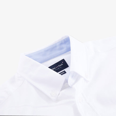 Eden Park Shirts - Short sleeved white cotton Classic Oxford