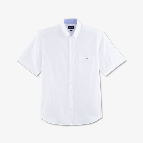 Eden Park Shirts - Short sleeved white cotton Classic Oxford