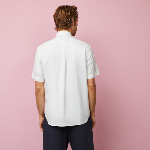 Eden Park Shirts - Short sleeved white cotton Classic Oxford
