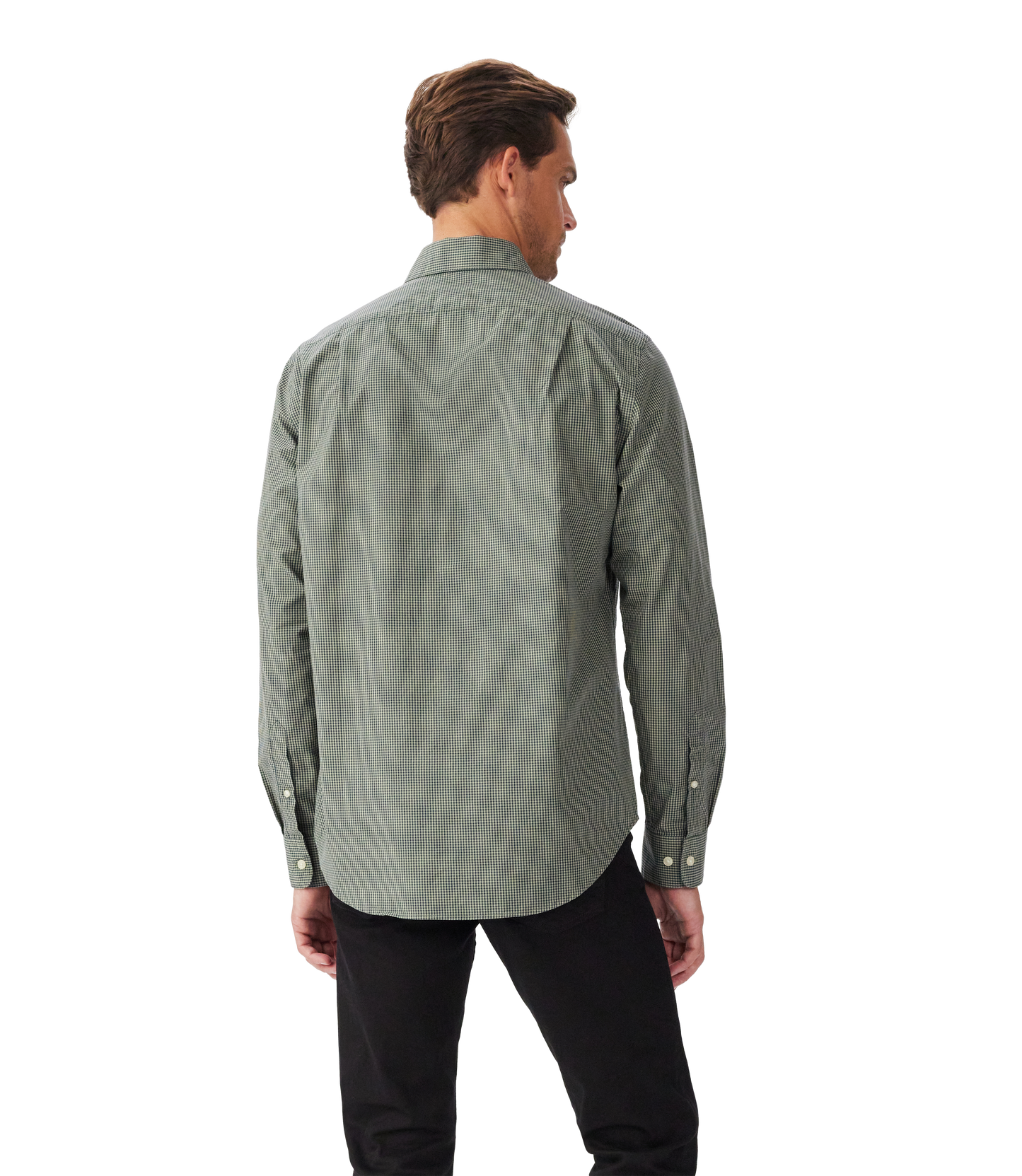 R.M. Williams Parkes Regular Poplin Shirt in Sage Navy