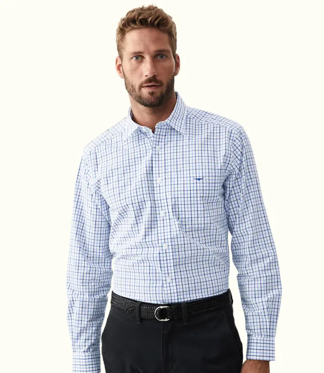 R.M. Williams, Collins Shirt - (Pale Blue/White/...)