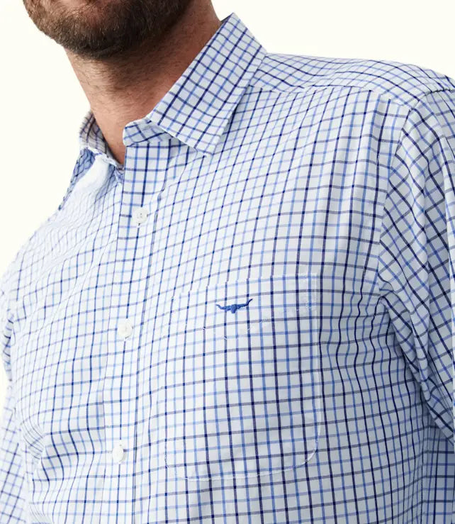 R.M. Williams, Collins Shirt - (Pale Blue/White/...)