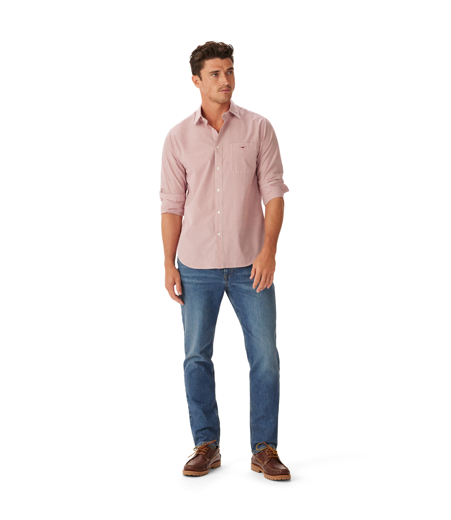 R.M. Williams Regular Poplin Stripe Shirt