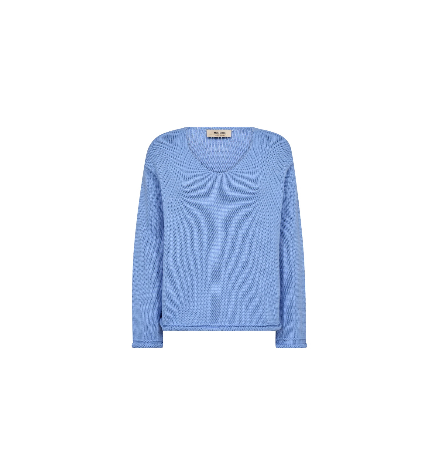 Mos Mosh Ladies,  the MMBine LS V-neck Knit in 827 Hydrangea 1