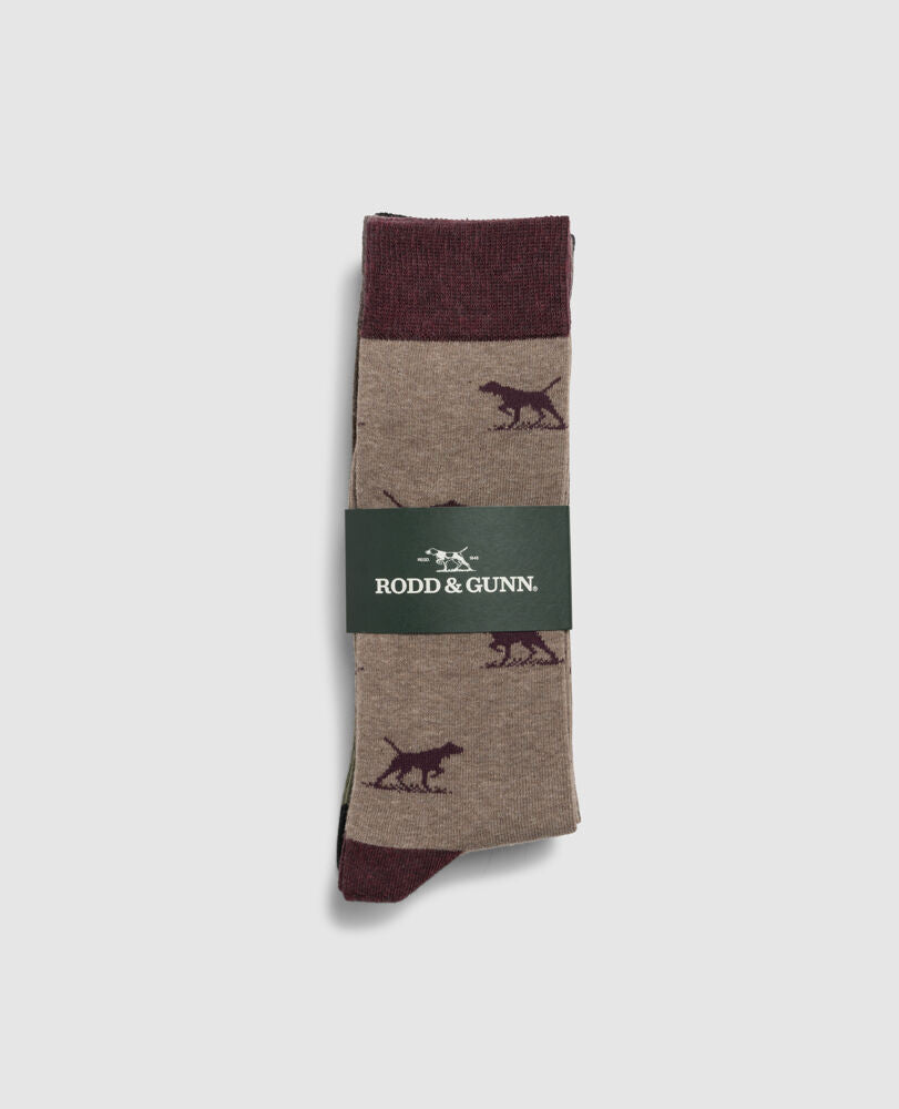 Rodd & Gunn, Rodd & Gunn Dogs-A-Plenty 3 Pack Sock - (Earth Multi)