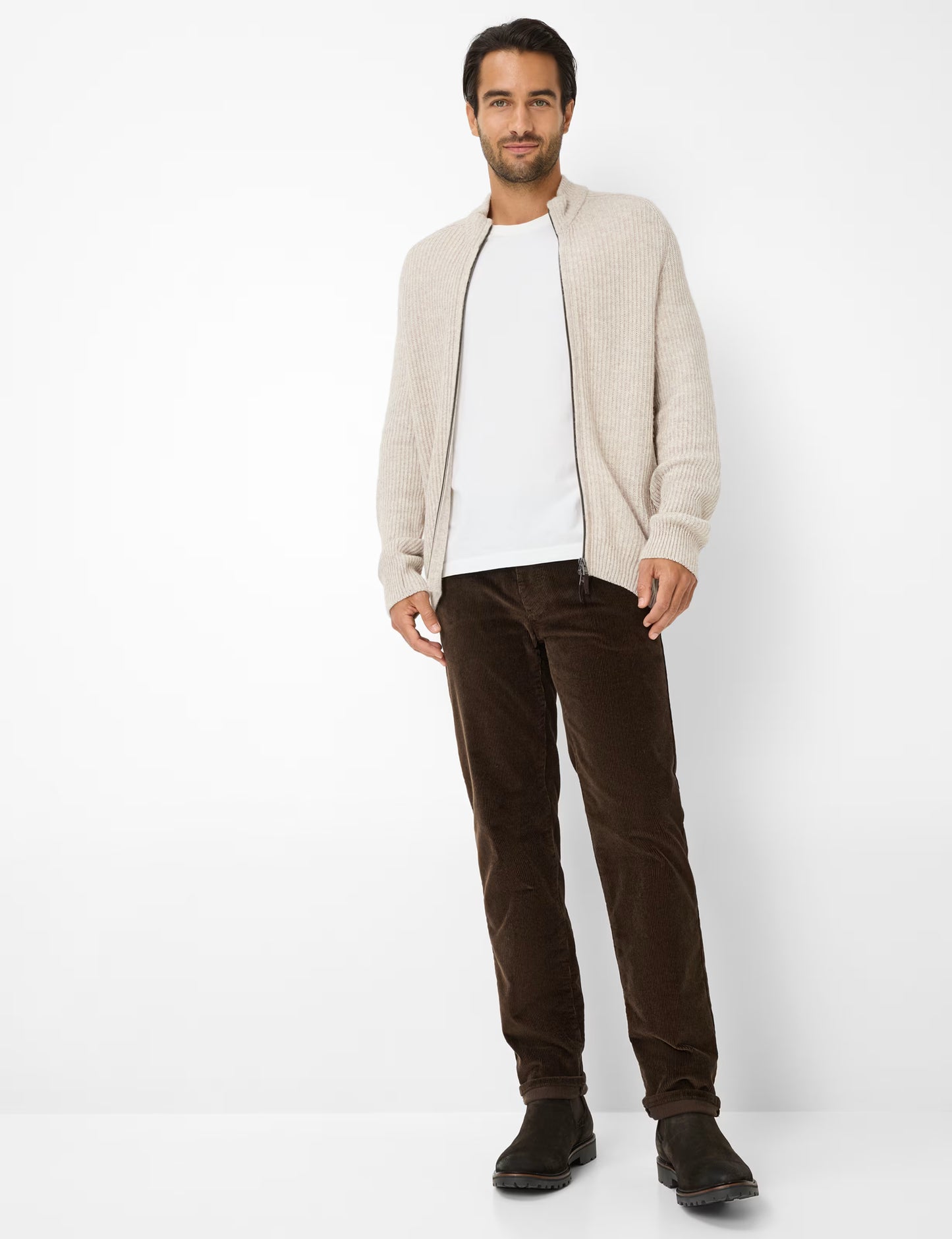 Brax Mens Jeans, Mythos Flex Cords in Nougat