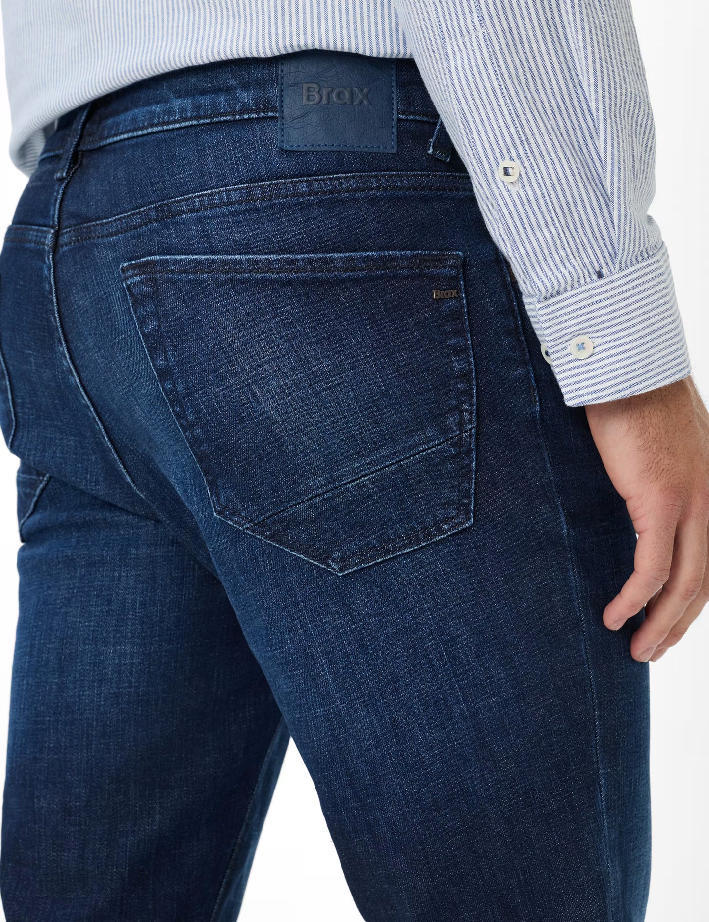 Brax Mens Jeans, Chuck - Blue Genes in Top Blue Used 13