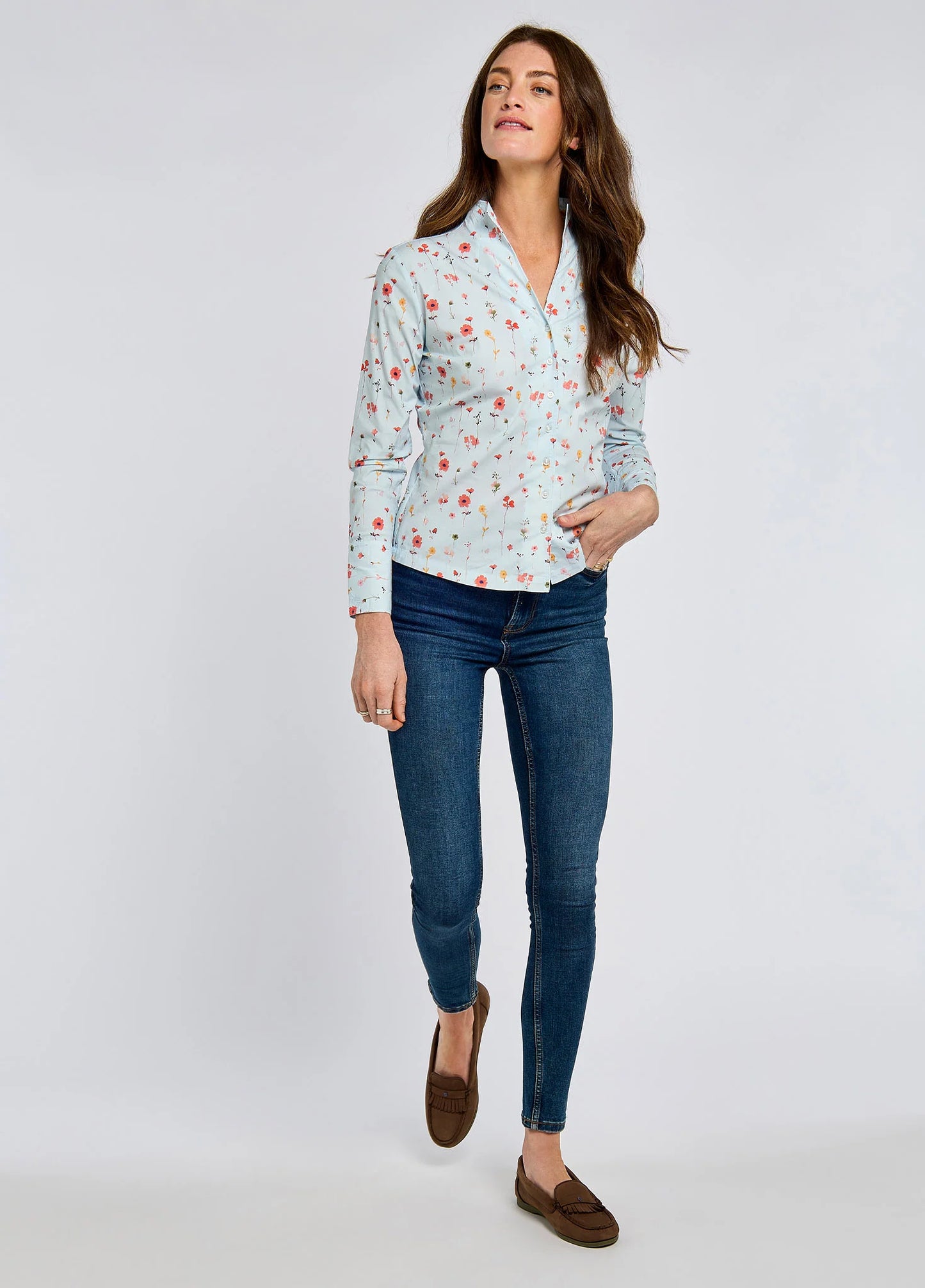 Dubarry Ladies, Fuschcia Shirts in Pale Blue