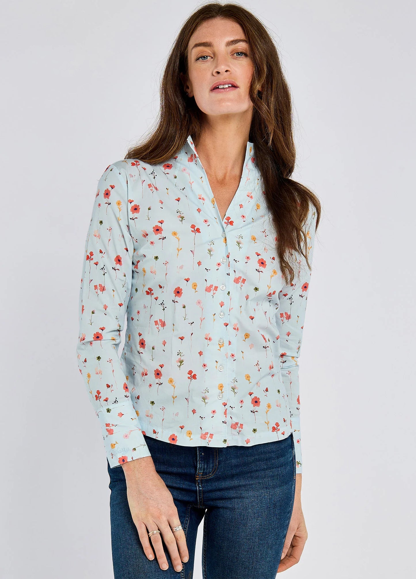 Dubarry Ladies, Fuschcia Shirts in Pale Blue