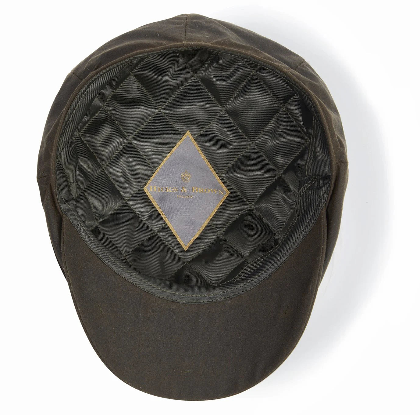 Hengrave Wax Baker Boy Cap, Olive