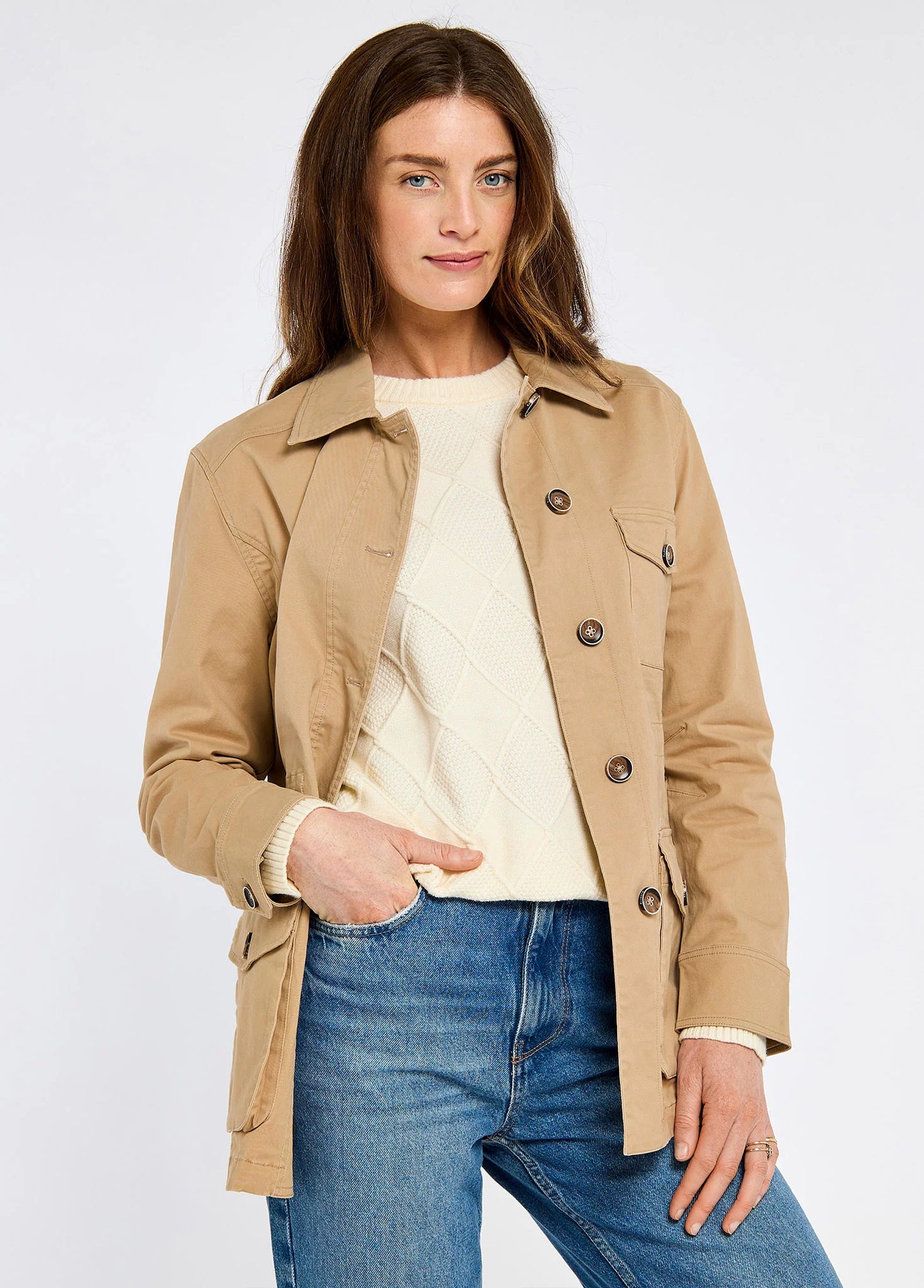 Dubarry Ladies, Hudson Jackets & Coats in Sand