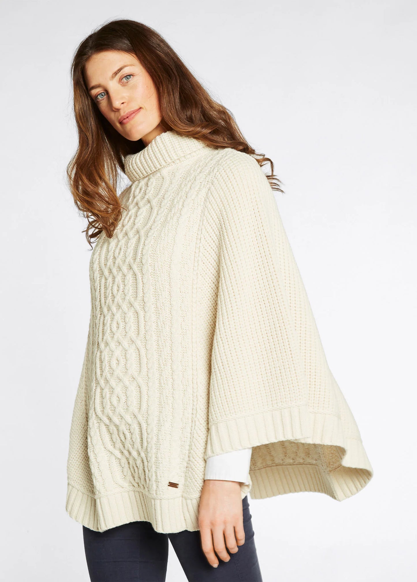 Dubarry Of Ireland, Kilronan Knit Poncho - (Cream)