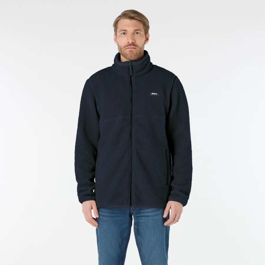 Musto , Mens Cove Deep Pile Fleece Jacket in Navy