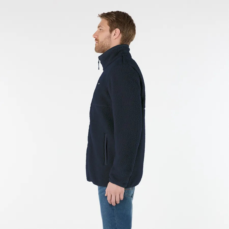Musto , Mens Cove Deep Pile Fleece Jacket in Navy
