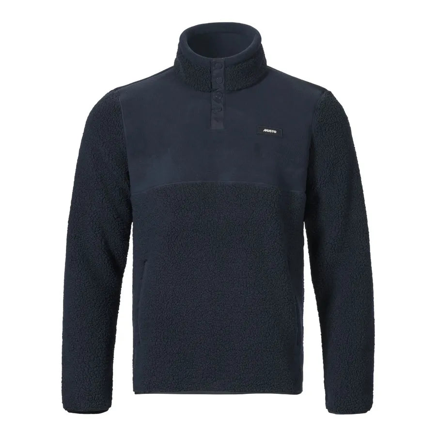 Musto , Mens Cove Deep Pile Fleece H Zip in Carbon