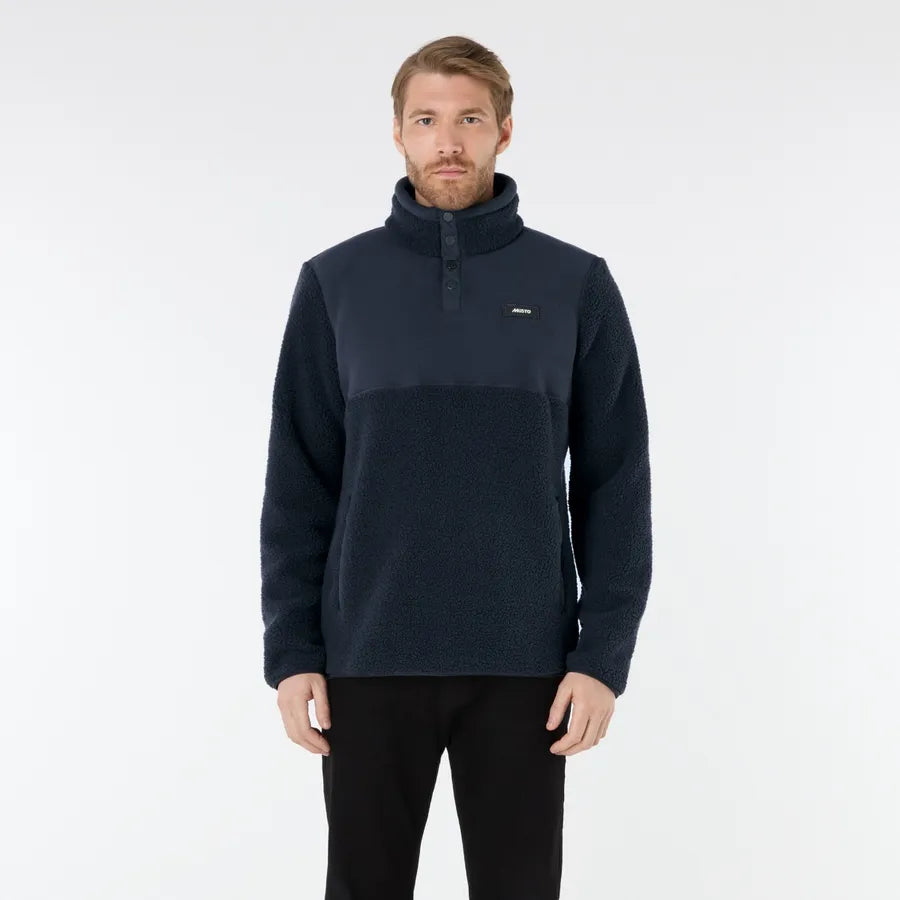 Musto , Mens Cove Deep Pile Fleece H Zip in Carbon