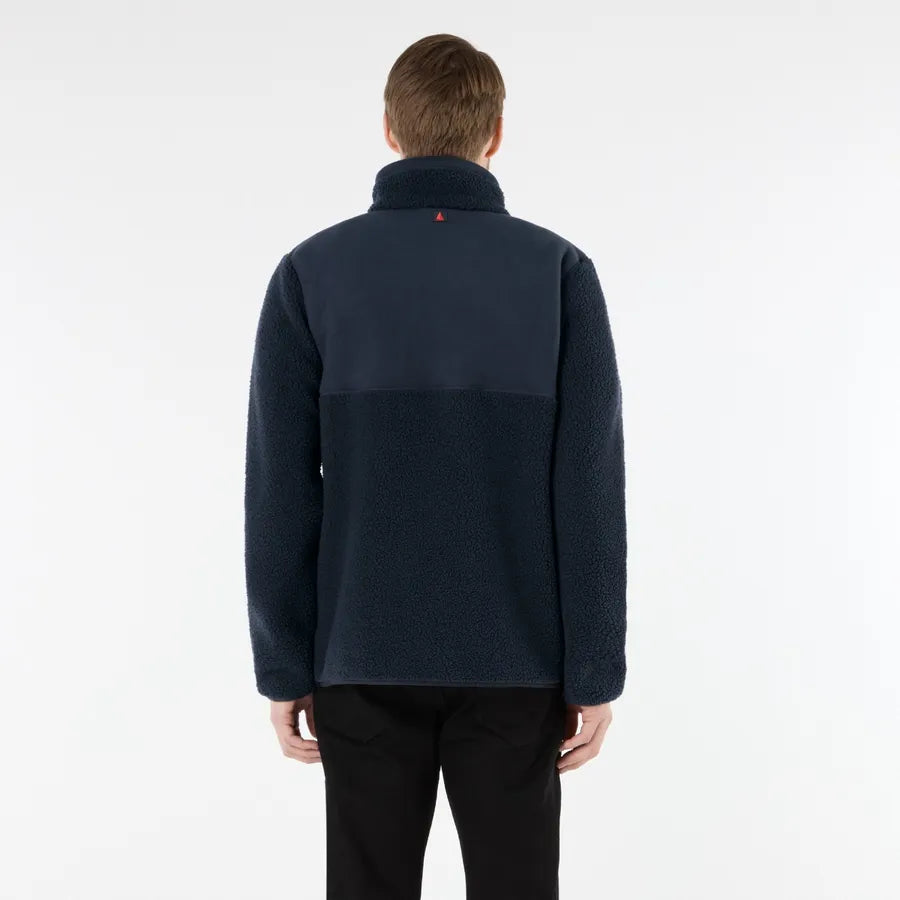Musto , Mens Cove Deep Pile Fleece H Zip in Carbon