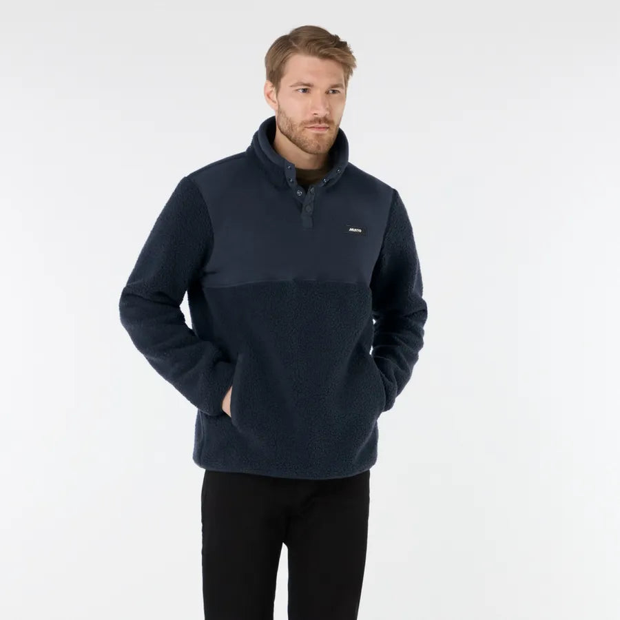 Musto , Mens Cove Deep Pile Fleece H Zip in Carbon