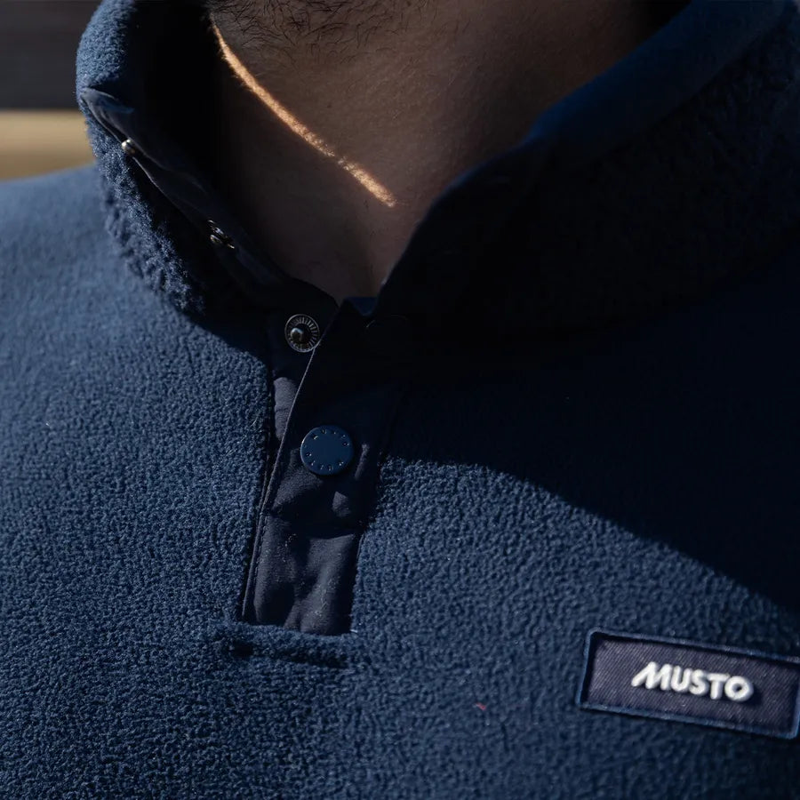 Musto , Mens Cove Deep Pile Fleece H Zip in Carbon