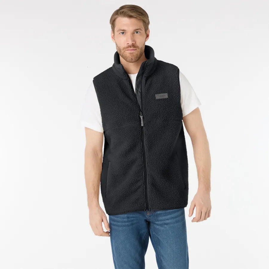 Musto , Mens Cove Deep Pile Fleece Vest in Carbon