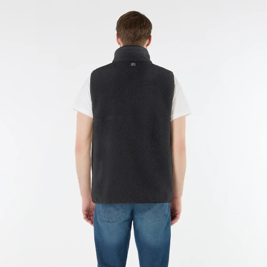 Musto , Mens Cove Deep Pile Fleece Vest in Carbon