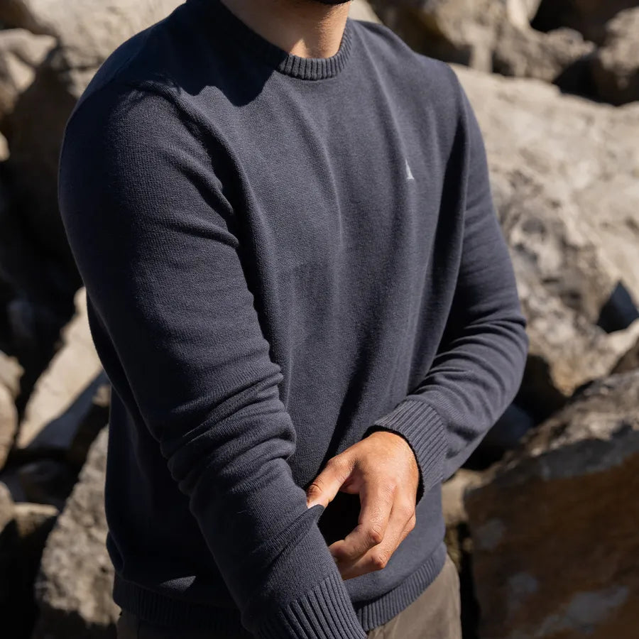 Musto , Mens Original Crew Knit in Carbon