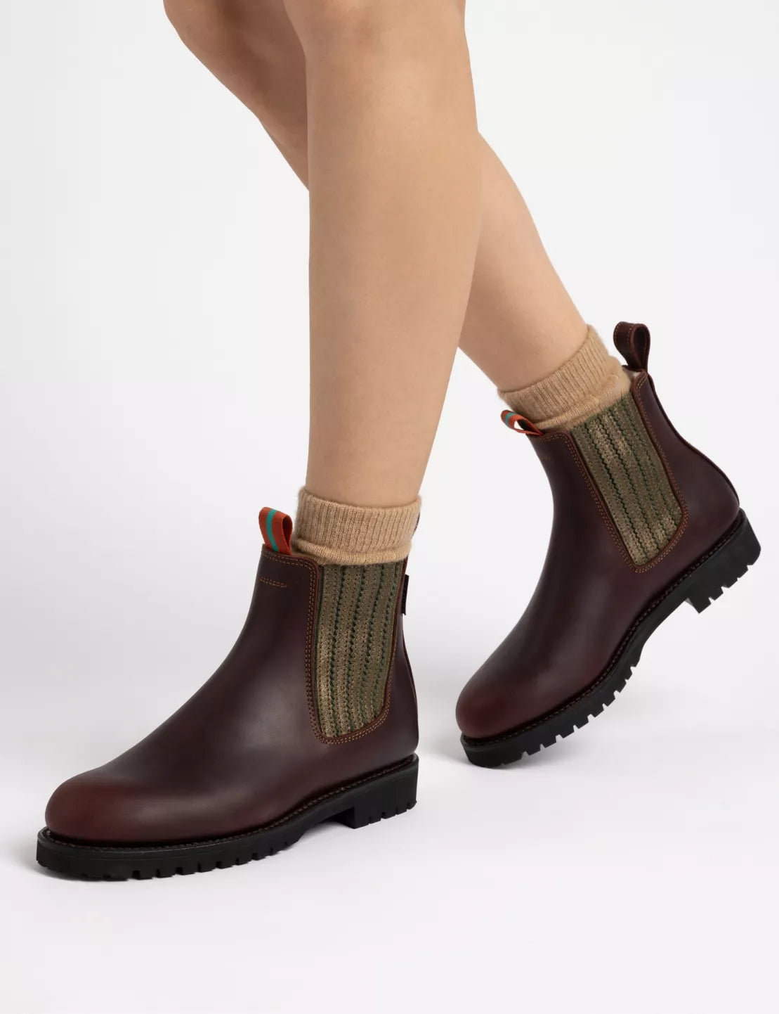 Penelope Chilvers, Oscar Wool-Lined Boot - (241 Conker/Khaki)