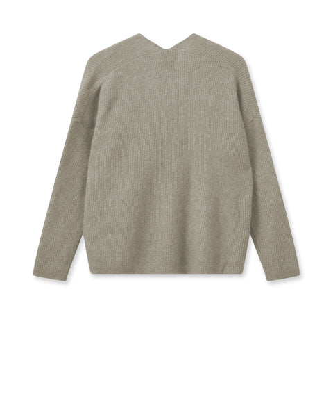 Mos Mosh, MMThora V-Neck Knit (174 Feather Gray)