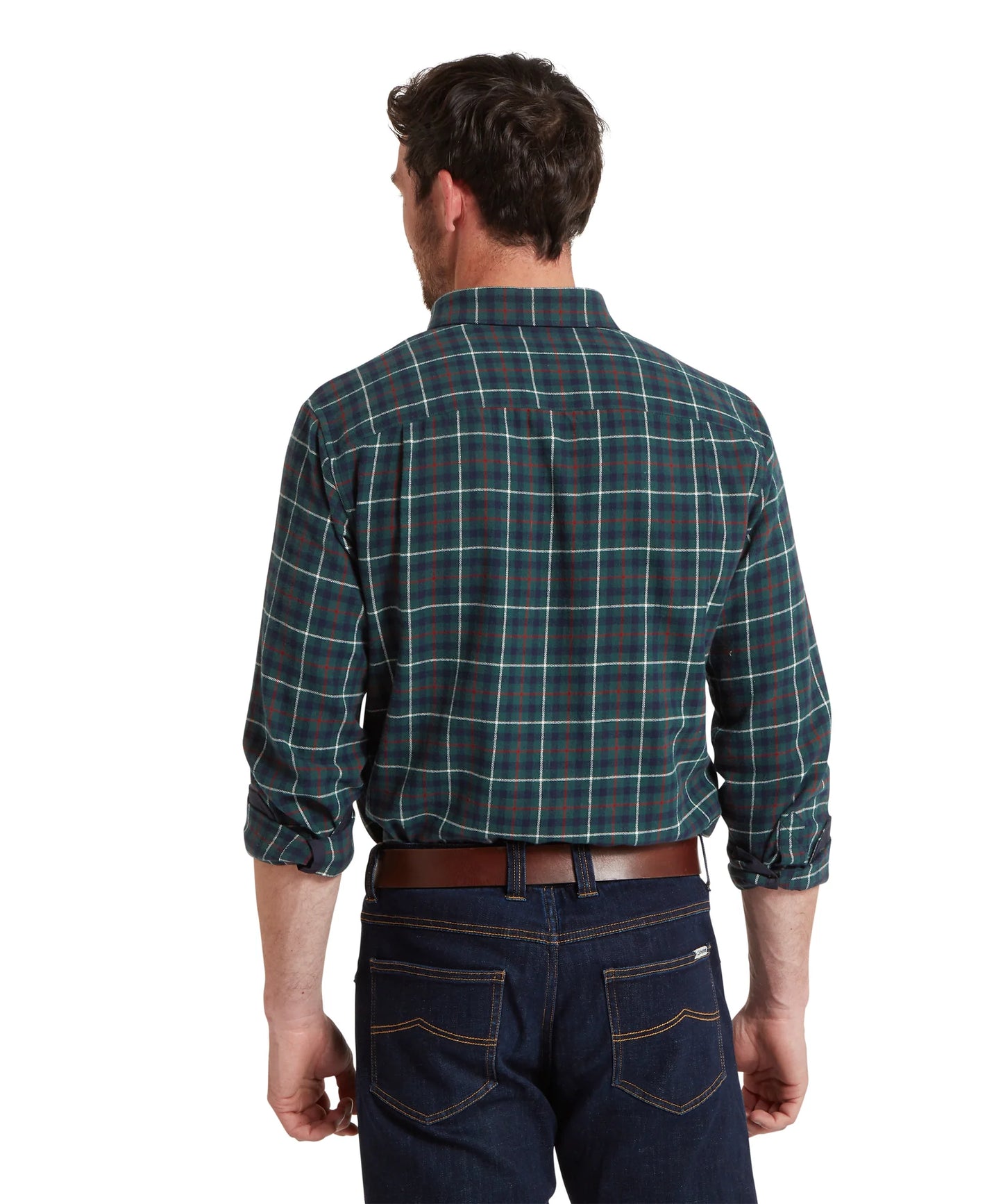 Schoffel Mens Countrywear, the Akenham Shirt in Botanical Green