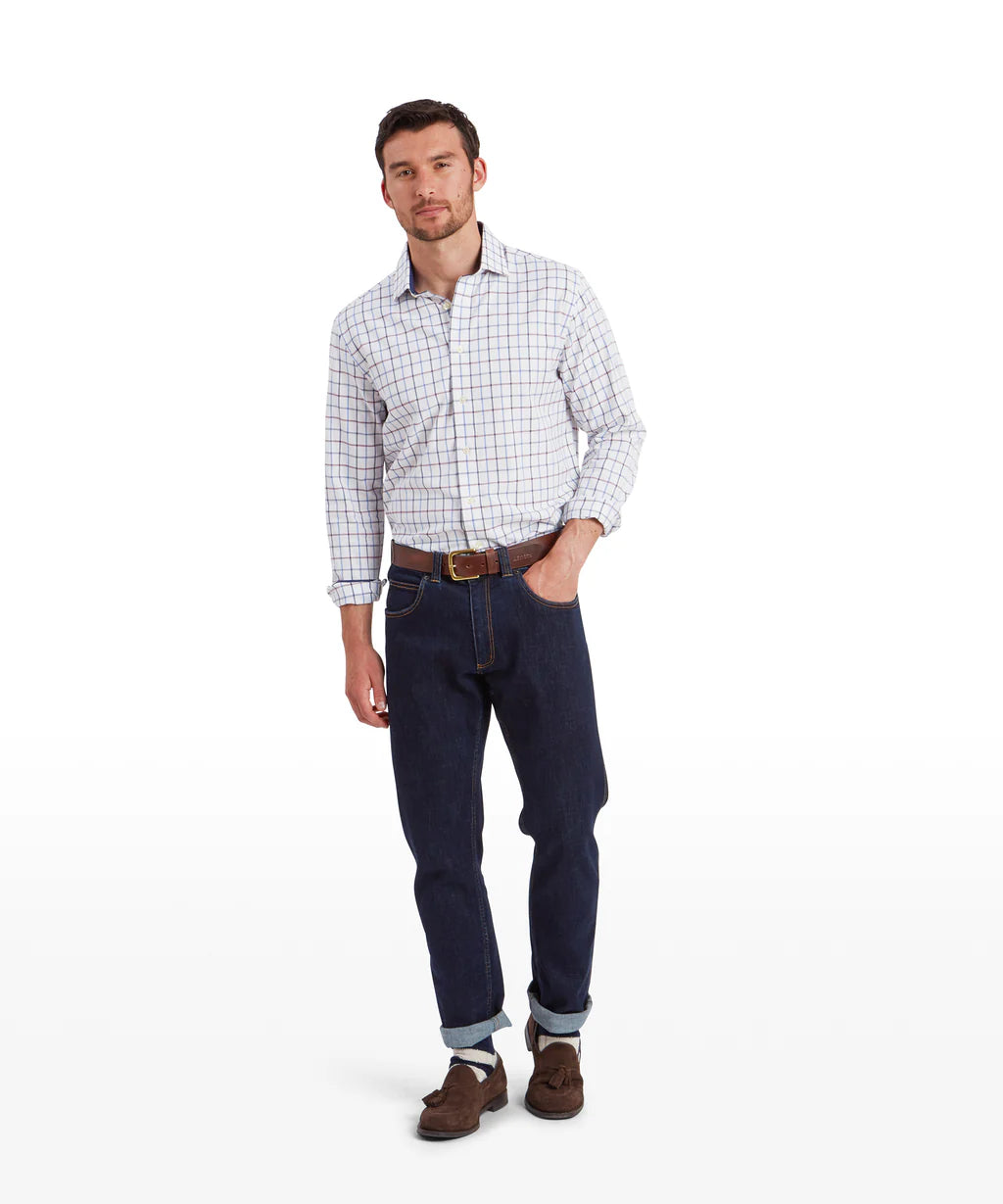 Schoffel, Baconsthorpe Tailored Shirt - (Vintage Navy Check)