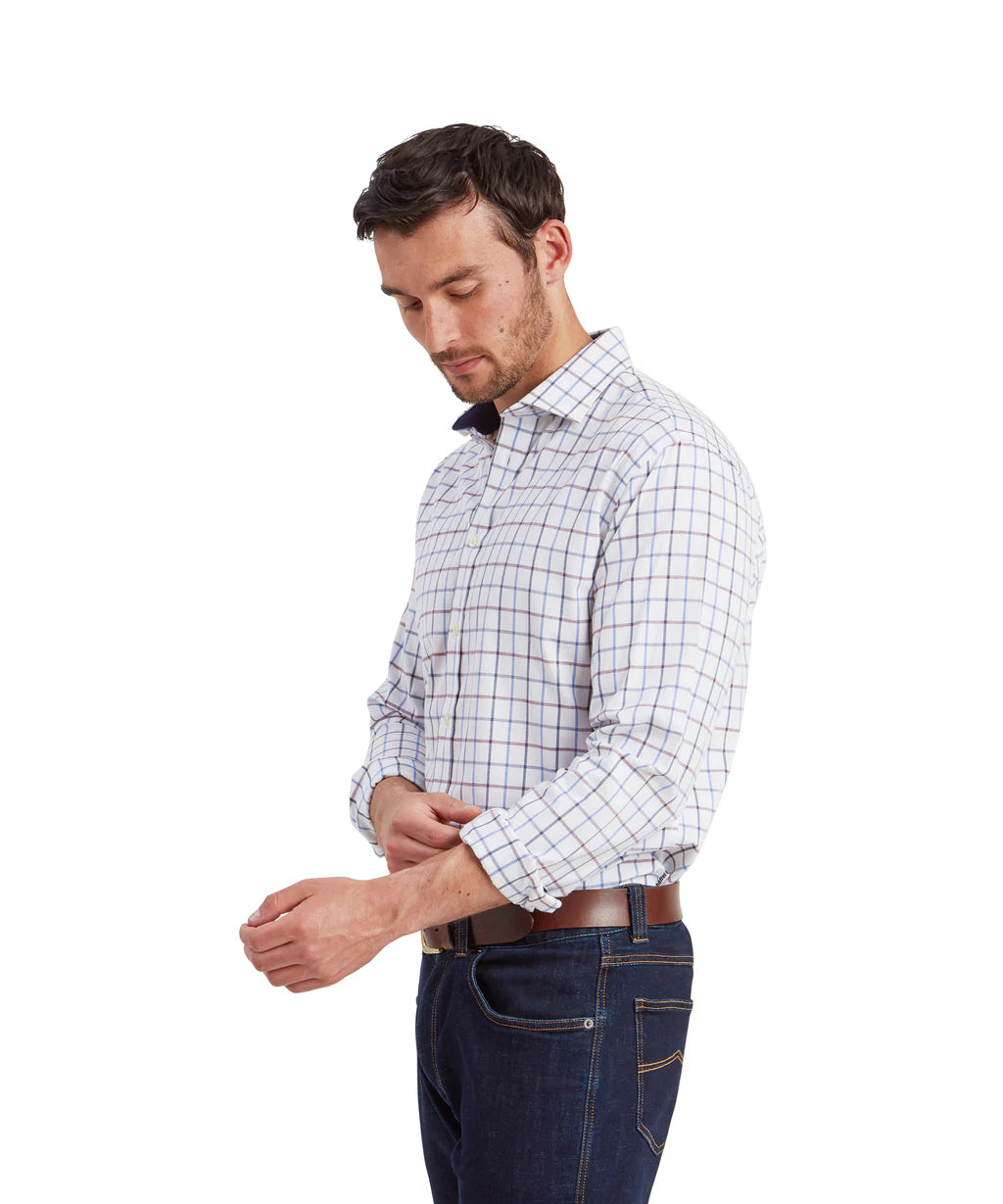 Schoffel, Baconsthorpe Tailored Shirt - (Vintage Navy Check)