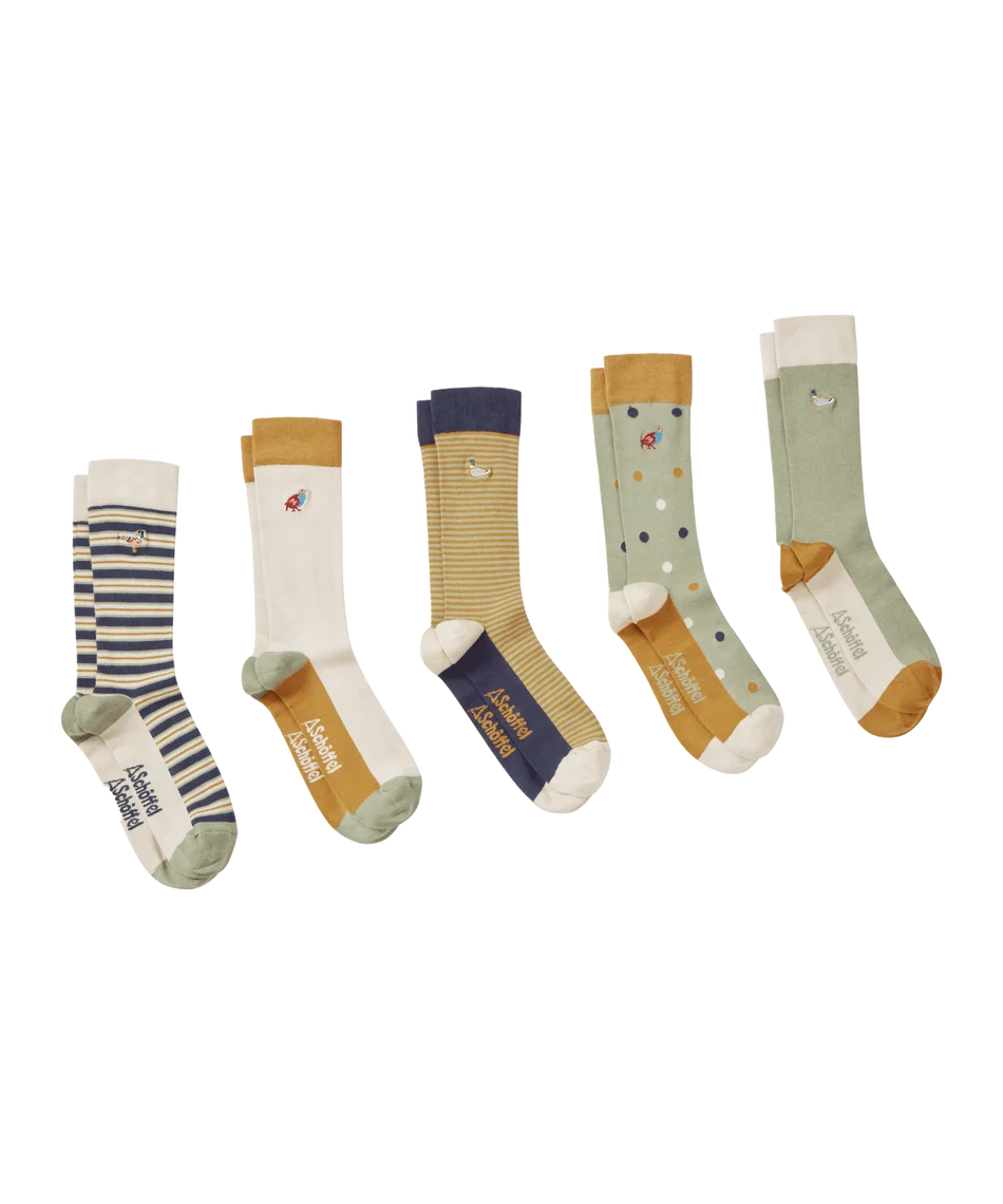 Schöffel, the Bamboo Sock (Box Of 5) in Game Birds