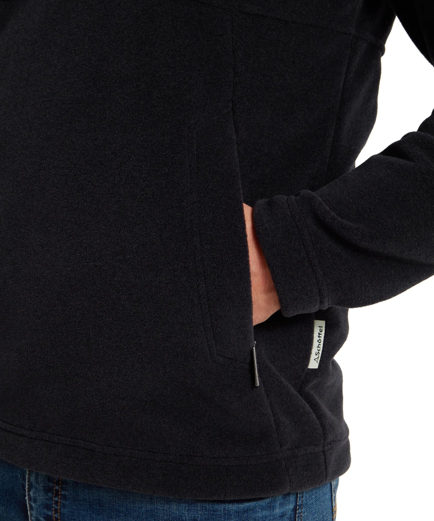 Schoffel Mens Countrywear, the Berkeley 1/4 Zip Fleece in Gunmetal
