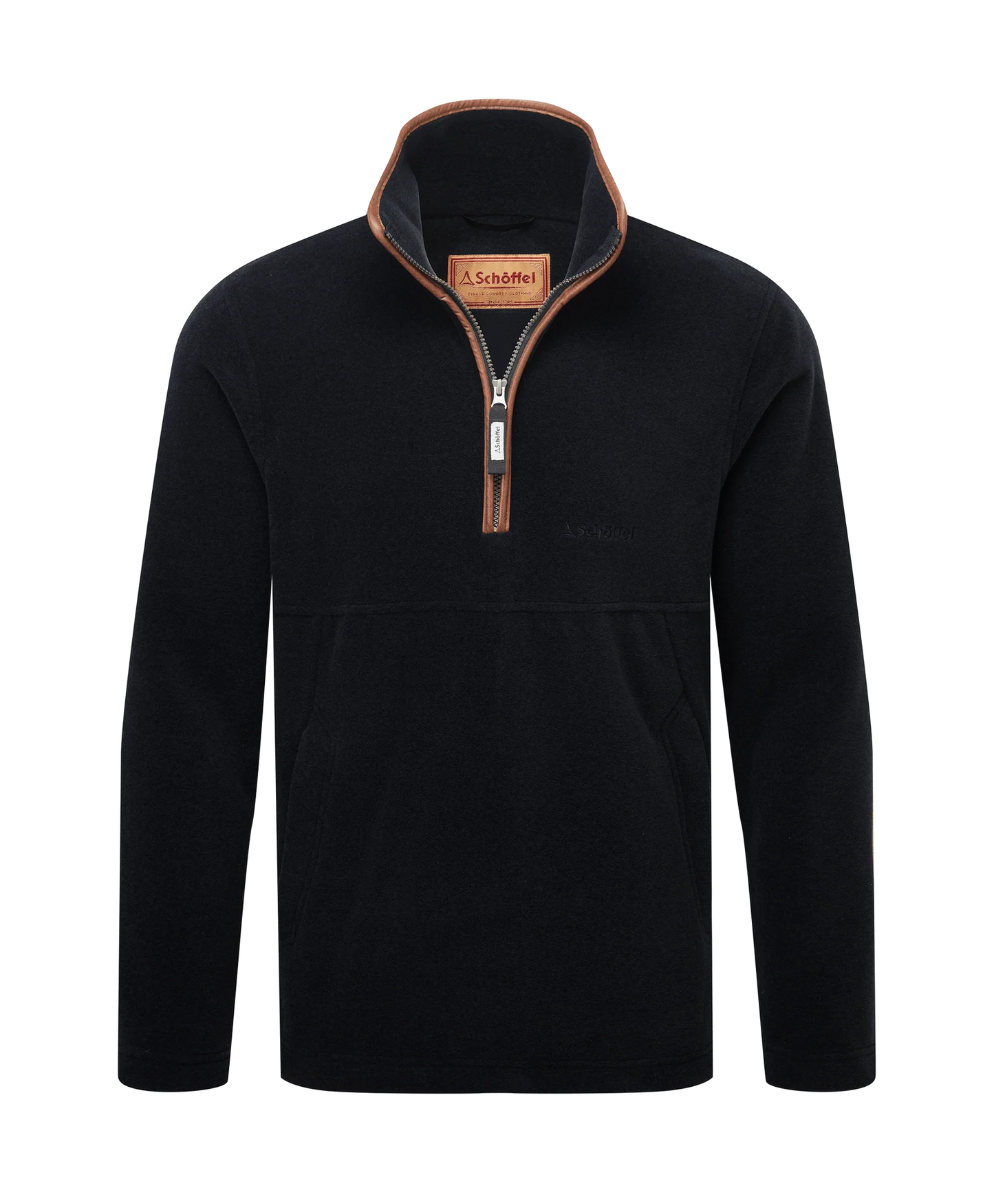 Schoffel Mens Countrywear, the Berkeley 1/4 Zip Fleece in Gunmetal