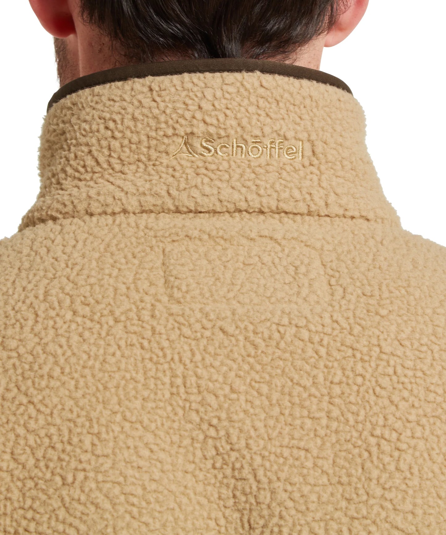 Schoffel Mens Countrywear, the Berkeley Retro Fleece in True Navy/Tan